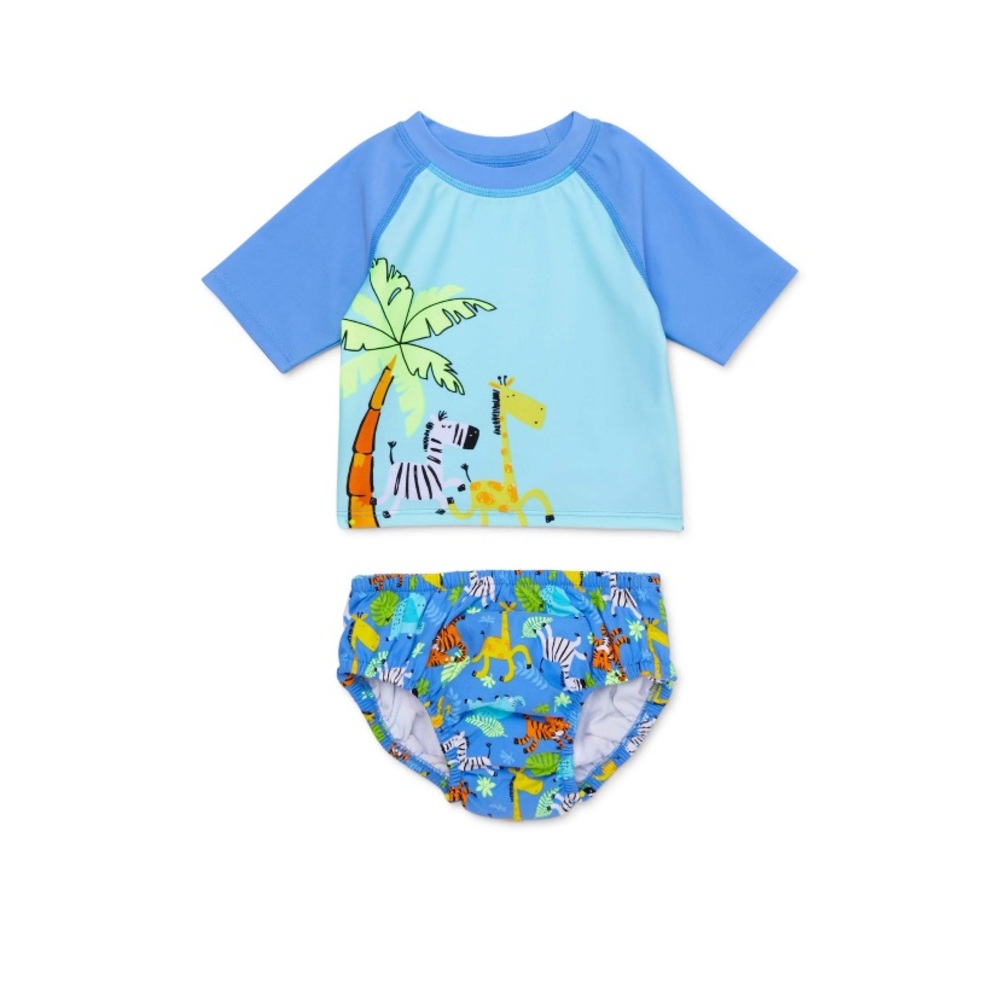 NEW!! Wonder Nation 6-9M Zoo Animal Boy Swimsuit